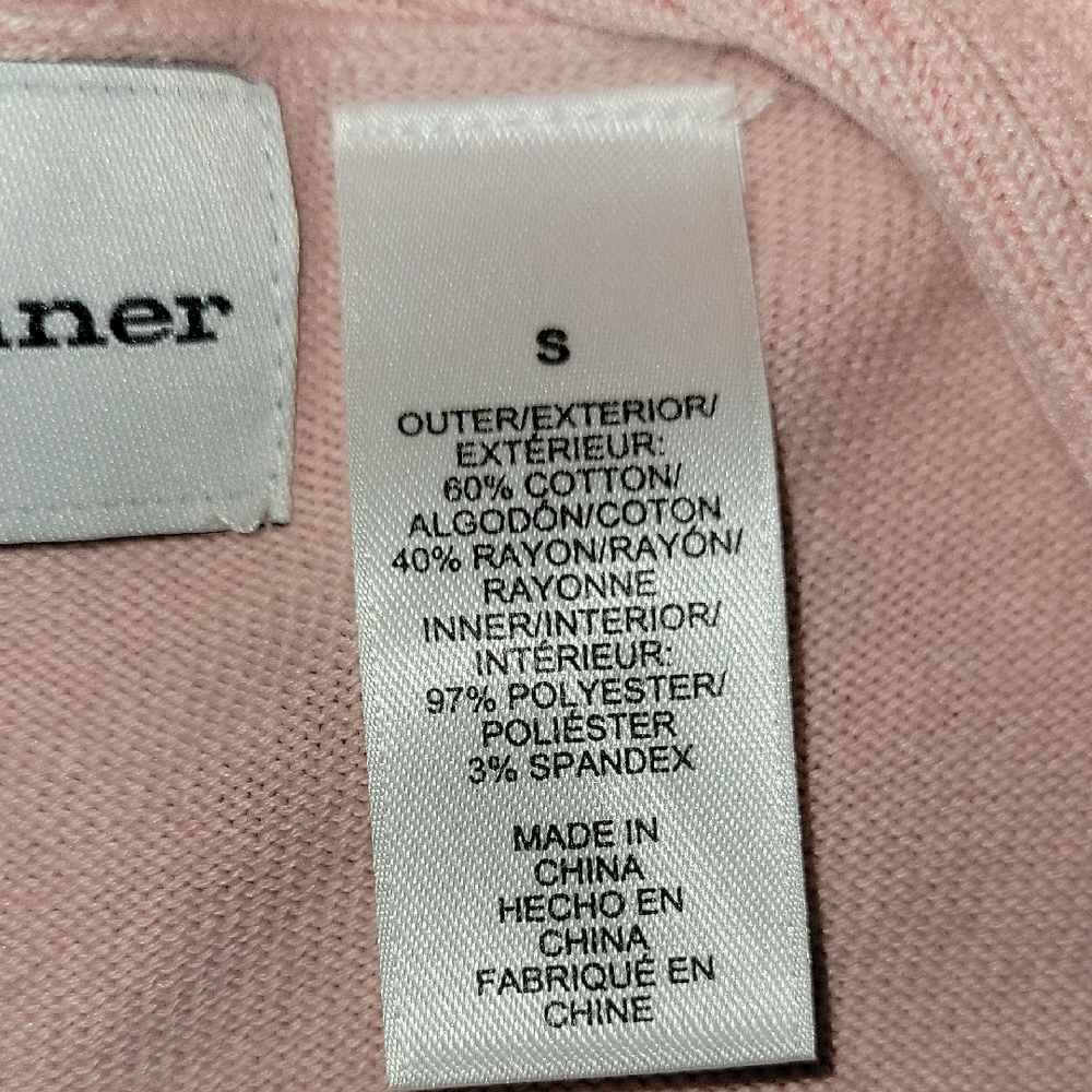 Alfred Dunner Pink Cardigan Style Built In TankTop - Picture 4 of 6